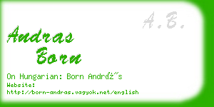 andras born business card